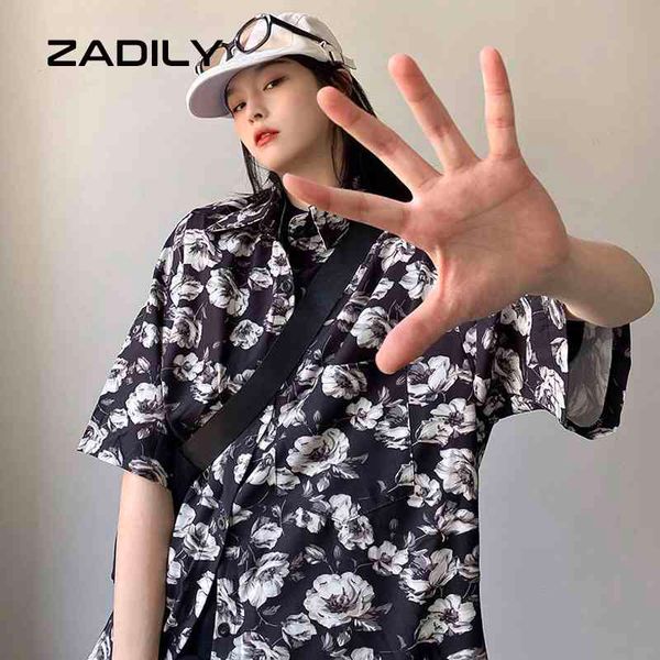 zadily hight street loose short sleeve women shirt floral print button oversize blouse summer harajuku female clothing 210521, White
zadily hight street loose short sleeve women shirt floral print button oversize blouse summer harajuku female clothing 210521, White