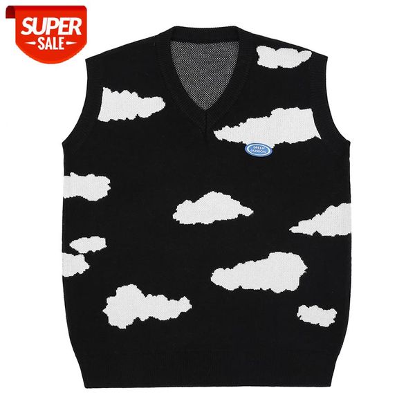 hip hop jumper sweater vest men harajuku streetwear cloud pattern knitted non-sleeve women 2021 winter autumn sleeveless #ab3x, White;black
hip hop jumper sweater vest men harajuku streetwear cloud pattern knitted non-sleeve women 2021 winter autumn sleeveless #ab3x, White;black