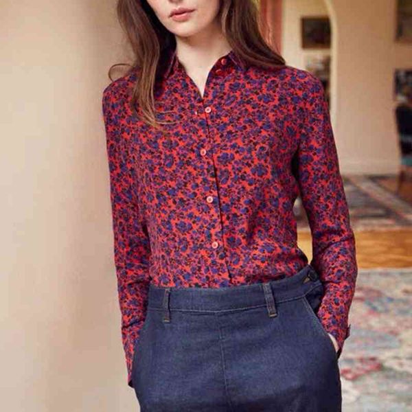 women's knits & tees chic floral print shirt autumn casual long sleeve buttons up elegant blouse vintage shirts spring tunic, White
women's knits & tees chic floral print shirt autumn casual long sleeve buttons up elegant blouse vintage shirts spring tunic, White