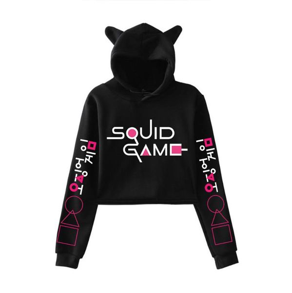 women's hoodies & sweatshirts korean squid game women crop hoodie kawaii fashion pullover hooded cat ear cute sweatshirt, Black
women's hoodies & sweatshirts korean squid game women crop hoodie kawaii fashion pullover hooded cat ear cute sweatshirt, Black