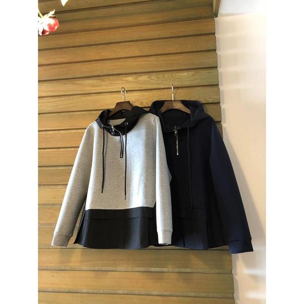 women's hoodies & sweatshirts 11.16 autumn winter fashion casual loose emboidery badge design patchwork hooded hem pleated hoodie sweat, Black
women's hoodies & sweatshirts 11.16 autumn winter fashion casual loose emboidery badge design patchwork hooded hem pleated hoodie sweat, Black
