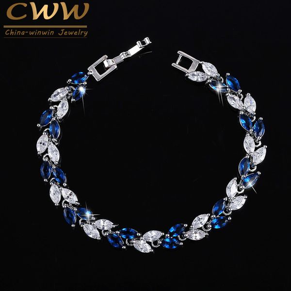 cwwzircons the 2020 summer design white gold color austrian royal blue crystal bracelets for women fashion jewelry cb133, Golden;silver
cwwzircons the 2020 summer design white gold color austrian royal blue crystal bracelets for women fashion jewelry cb133, Golden;silver