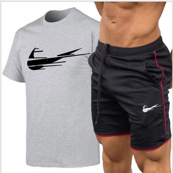 casual male tracksuit clothing summer men fitness suit sporting suits short sleeve t shirt + pants 2 piece set plus size s-xxl, Gray
casual male tracksuit clothing summer men fitness suit sporting suits short sleeve t shirt + pants 2 piece set plus size s-xxl, Gray