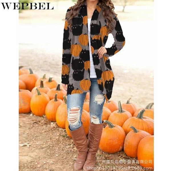 women's jackets wepbel coat casual halloween printed cardigan autumn fashion long sleeve loose and irregular large, Black;brown
women's jackets wepbel coat casual halloween printed cardigan autumn fashion long sleeve loose and irregular large, Black;brown