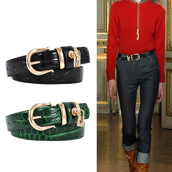 belts real leather crocodile shape cowskin belt lady gold pin buckle waist strap jean bright genuine waistbands girl, Black;brown
belts real leather crocodile shape cowskin belt lady gold pin buckle waist strap jean bright genuine waistbands girl, Black;brown