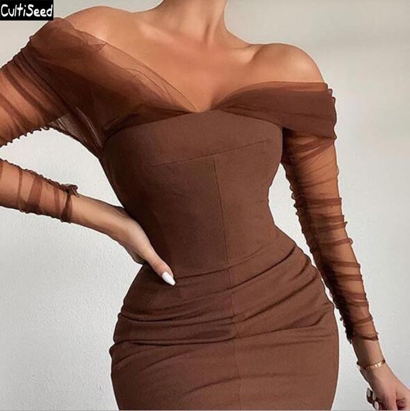 casual dresses cultiseed women slash neck strapless patchwork perspective mesh long sleeve princess party dress ladies slim hip mini go, Black;gray
casual dresses cultiseed women slash neck strapless patchwork perspective mesh long sleeve princess party dress ladies slim hip mini go, Black;gray