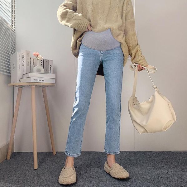 spring summer thin stretch cotton denim maternity jeans 9/10 belly casual pants for pregnant women pregnancy straight trousers bottoms, White
spring summer thin stretch cotton denim maternity jeans 9/10 belly casual pants for pregnant women pregnancy straight trousers bottoms, White