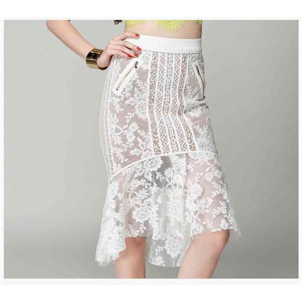women fishtail skirts hollowed out lace skirts fashion dress european style party slim buttocks dress new design, Black
women fishtail skirts hollowed out lace skirts fashion dress european style party slim buttocks dress new design, Black