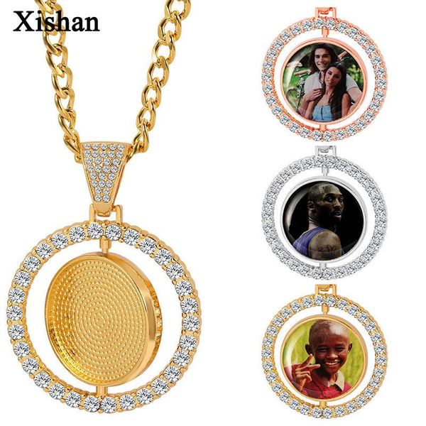 pendant necklaces custom made po round rotatable necklace 60cm cuban chain iced out cubic zircon men hip hop jewelry gift, Silver
pendant necklaces custom made po round rotatable necklace 60cm cuban chain iced out cubic zircon men hip hop jewelry gift, Silver