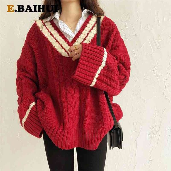 ebaihui autumn winter women v neck sweater casual long sleeve knitted jumper elegant solid oversized pullover 210522, White;black
ebaihui autumn winter women v neck sweater casual long sleeve knitted jumper elegant solid oversized pullover 210522, White;black