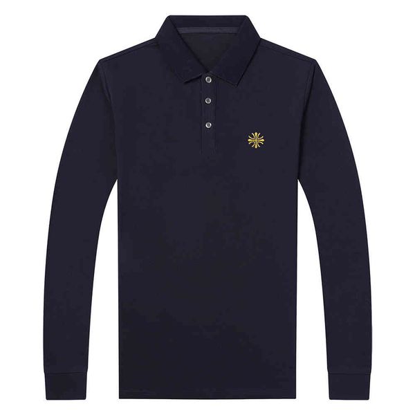 men's t-shirts polo shirt with long sleeves, modern brand design, casual loose collar, White;black
men's t-shirts polo shirt with long sleeves, modern brand design, casual loose collar, White;black