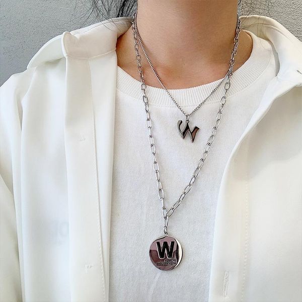stainless steel necklace female letter pendant double chain fashion men's hip hop rock jewelry 2021 necklaces, Silver
stainless steel necklace female letter pendant double chain fashion men's hip hop rock jewelry 2021 necklaces, Silver