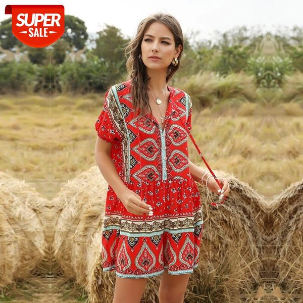 2020 spring summer casual playsuits women lace up loose sweet short sleeve print playsuits #bh7i, White
2020 spring summer casual playsuits women lace up loose sweet short sleeve print playsuits #bh7i, White