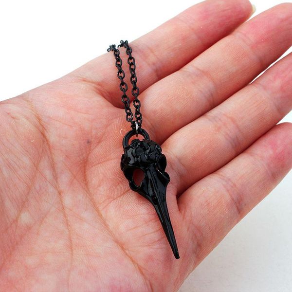 pendant necklaces gothic wizard black crow skeleton necklace for women magic evil bird skull neck chains accessories punk jewelry vgn073, Silver
pendant necklaces gothic wizard black crow skeleton necklace for women magic evil bird skull neck chains accessories punk jewelry vgn073, Silver