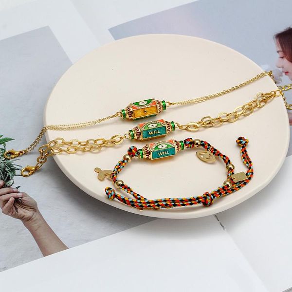 charm bracelets colorful letter pendant bracelet for women boho gold turkish evil eye bead couple art punk hip hop handmade jewelry puls, Golden;silver
charm bracelets colorful letter pendant bracelet for women boho gold turkish evil eye bead couple art punk hip hop handmade jewelry puls, Golden;silver