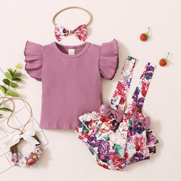 clothing sets 2021 summer baby girl clothes set fashion solid tshirt flower shorts overalls headband for born infant outfit, White
clothing sets 2021 summer baby girl clothes set fashion solid tshirt flower shorts overalls headband for born infant outfit, White
