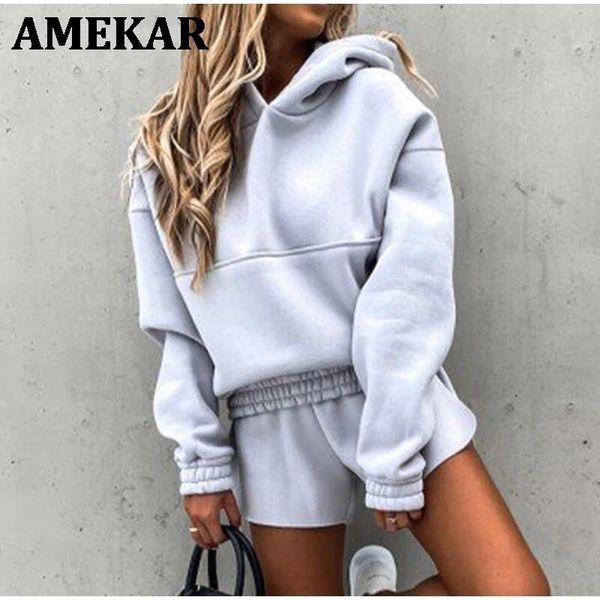 autumn fleece tracksuit women's suit 2 pieces set hooded long sleeve hoodies and shorts female sets winter casual ladies suits two piec, White
autumn fleece tracksuit women's suit 2 pieces set hooded long sleeve hoodies and shorts female sets winter casual ladies suits two piec, White