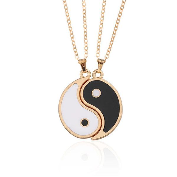 2pcs/set black white taichi yinyang paired pendent couple necklace for lovers fashion neck chain friend pendant jewelry necklaces, Silver
2pcs/set black white taichi yinyang paired pendent couple necklace for lovers fashion neck chain friend pendant jewelry necklaces, Silver