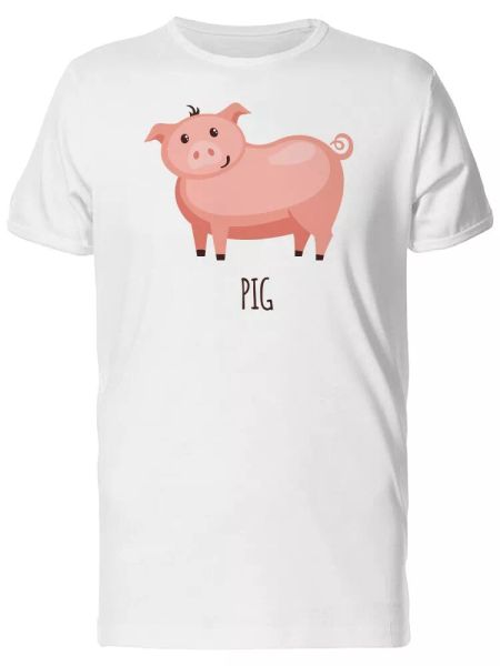 cute illustration of a pig men's tee -image by shutterstock, White;black
cute illustration of a pig men's tee -image by shutterstock, White;black