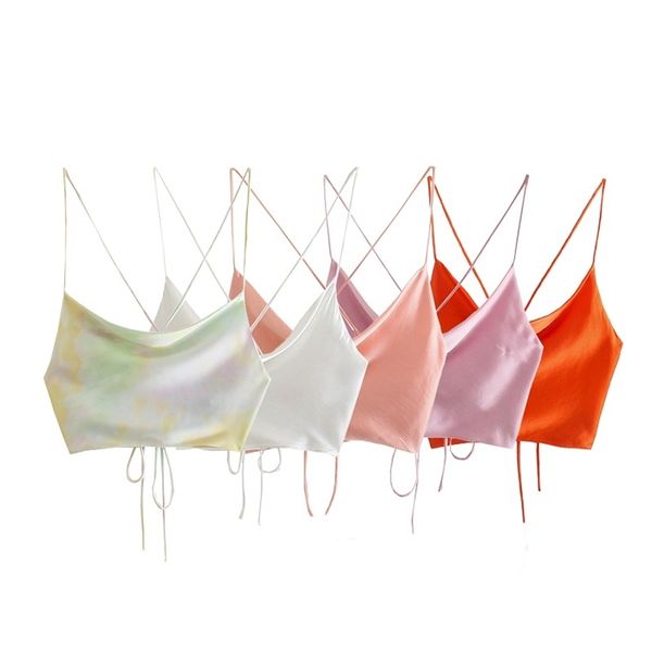 traf za women satin woman orange summer crop female backless pink white straps sleeveless tanks camis 210625
traf za women satin woman orange summer crop female backless pink white straps sleeveless tanks camis 210625