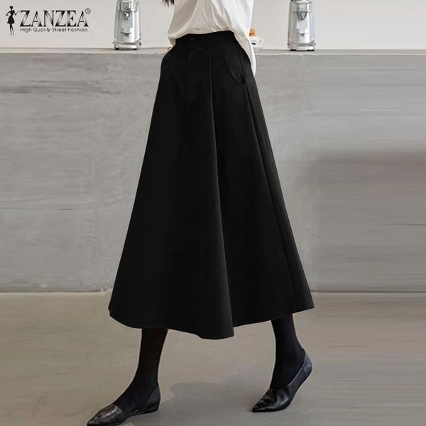 female casual zipper pleated skirts oversized womens 2021 fashion zanzea office lady skirt elegant solid mujer faldas, Black
female casual zipper pleated skirts oversized womens 2021 fashion zanzea office lady skirt elegant solid mujer faldas, Black