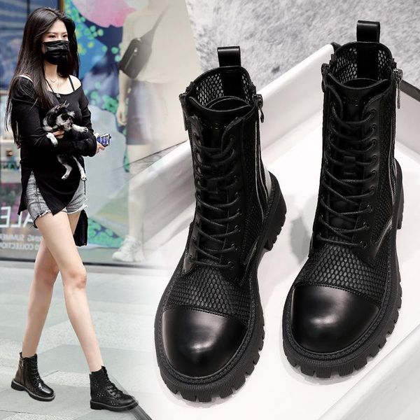 boots summer breathable women's 2021 joker openwork british style thick-soled student fashion, Black
boots summer breathable women's 2021 joker openwork british style thick-soled student fashion, Black