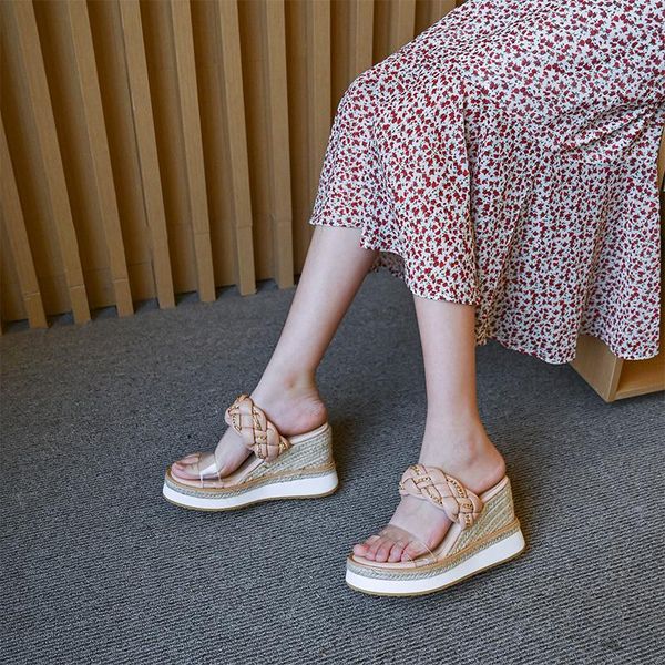 slippers women's 22-24.5cm length straw slope transparent strap waterproof platform summer shoes outdoor fashion, Black
slippers women's 22-24.5cm length straw slope transparent strap waterproof platform summer shoes outdoor fashion, Black