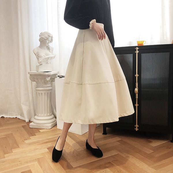 casual dresses spring elegant cotton a-line skirt women's mid length solid saias french high waist ohnz, Black;gray
casual dresses spring elegant cotton a-line skirt women's mid length solid saias french high waist ohnz, Black;gray