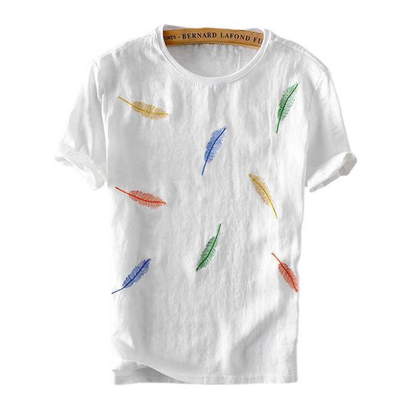 short sleeve tshirt for men fashion multicolor feather print summer o-neck male casual tees clothing graphic t shirts 210601, White;black
short sleeve tshirt for men fashion multicolor feather print summer o-neck male casual tees clothing graphic t shirts 210601, White;black