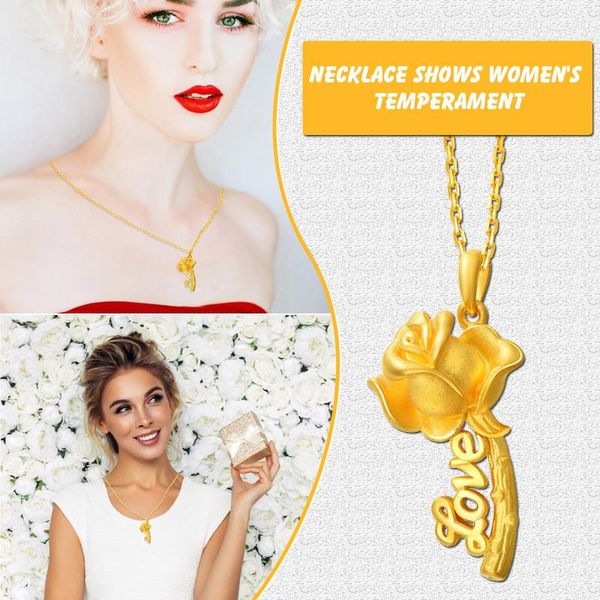 pendant necklaces ladies accessories valentine's day gift rose love necklace frosted brass texture special offer, Silver
pendant necklaces ladies accessories valentine's day gift rose love necklace frosted brass texture special offer, Silver