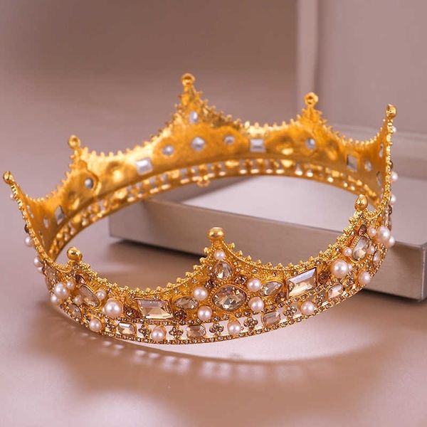 crown royal vintage gold round tiara bride head jewelry pearl crystal hair accessories wedding crown ornaments headband diadem
crown royal vintage gold round tiara bride head jewelry pearl crystal hair accessories wedding crown ornaments headband diadem
