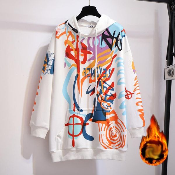 women's hoodies & sweatshirts 3xl/4xl/6xl graffiti print front pocket hooded pullover sweatshirt autumn winter loose jersey shirt thick, Black
women's hoodies & sweatshirts 3xl/4xl/6xl graffiti print front pocket hooded pullover sweatshirt autumn winter loose jersey shirt thick, Black