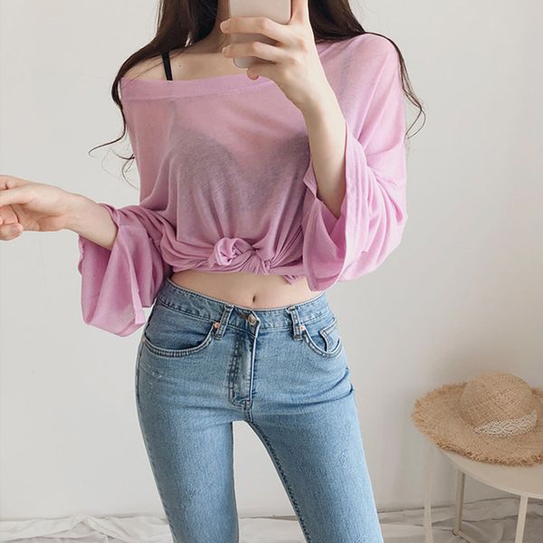 arrival mode t-shirt thin temperament breathable basic elasticity comfortable shirt perspective, White
arrival mode t-shirt thin temperament breathable basic elasticity comfortable shirt perspective, White