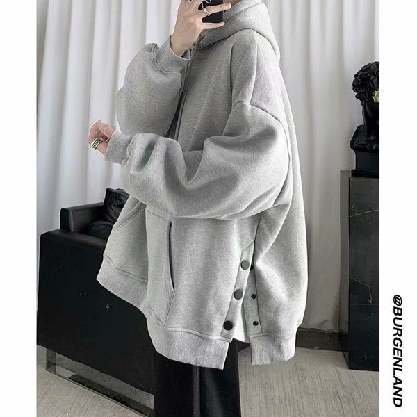mens sweater side breasted hoodie men's loose high street ins fashion brand coat korean men, Black
mens sweater side breasted hoodie men's loose high street ins fashion brand coat korean men, Black