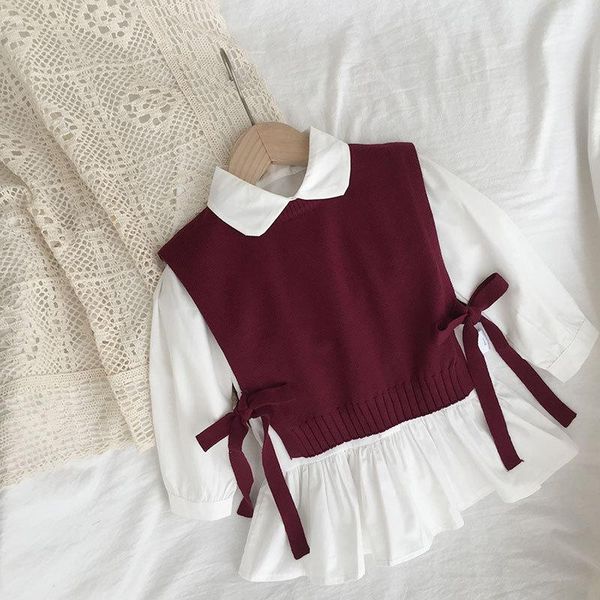 pullover 2021 autumn kids clothes knitted girls vest korean casual children outwear solid sweater side bow belt baby girl, Blue
pullover 2021 autumn kids clothes knitted girls vest korean casual children outwear solid sweater side bow belt baby girl, Blue