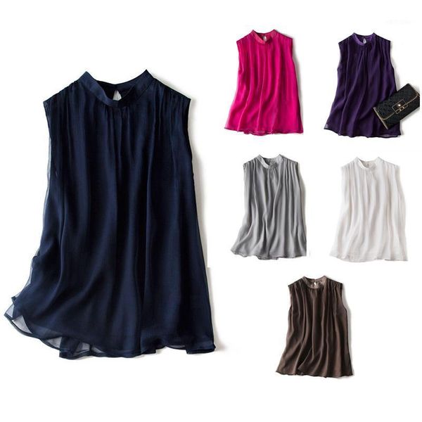 women's tanks & camis birdsky, summer 1pc natural mulberry silk chiffon women office lady wrinkle tank vest, stand collar, solid color, White
women's tanks & camis birdsky, summer 1pc natural mulberry silk chiffon women office lady wrinkle tank vest, stand collar, solid color, White