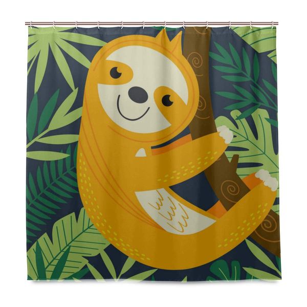 shower curtain,sloth on branch among tropical plants waterproof extra long bath curtain with hooks, 180 x 180cm drop(72 x 72
shower curtain,sloth on branch among tropical plants waterproof extra long bath curtain with hooks, 180 x 180cm drop(72 x 72
