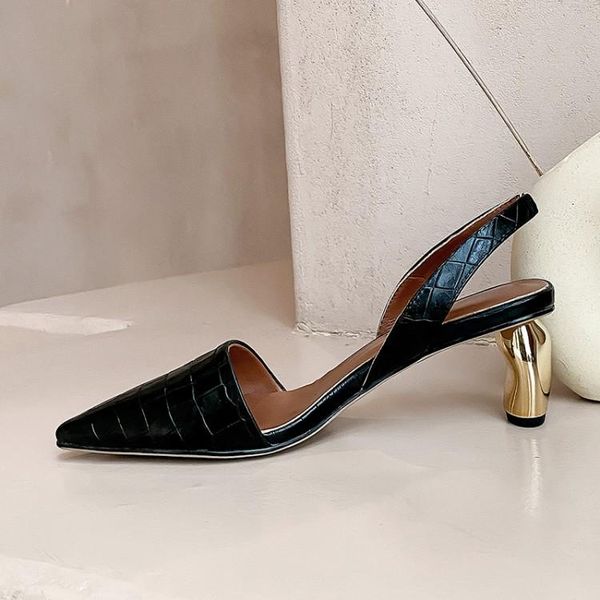 women sandals cow leather rome style brown color checkered pointed toe high heels beaches party dress, Black
women sandals cow leather rome style brown color checkered pointed toe high heels beaches party dress, Black