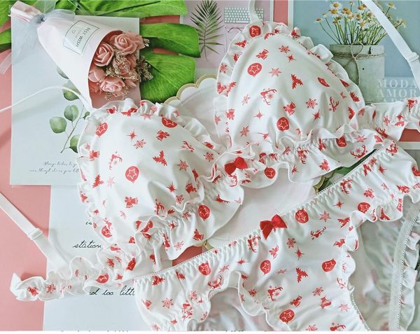 bras sets snow & bell christma reindeer japanese milk silk bra panties set wiresoft underwear sleep intimates kawaii lolita, Red;black
bras sets snow & bell christma reindeer japanese milk silk bra panties set wiresoft underwear sleep intimates kawaii lolita, Red;black