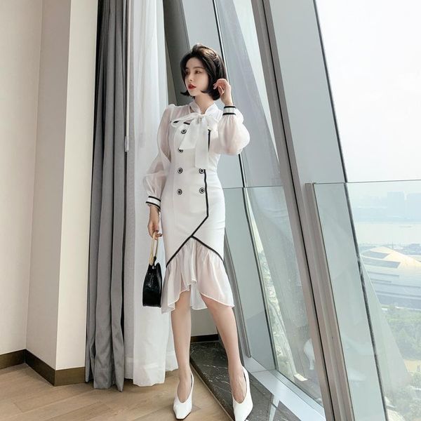 casual dresses 2021 women's dress temperament small fragrant style double-breasted fishtail lace-up running bag arm 3579, Black;gray
casual dresses 2021 women's dress temperament small fragrant style double-breasted fishtail lace-up running bag arm 3579, Black;gray