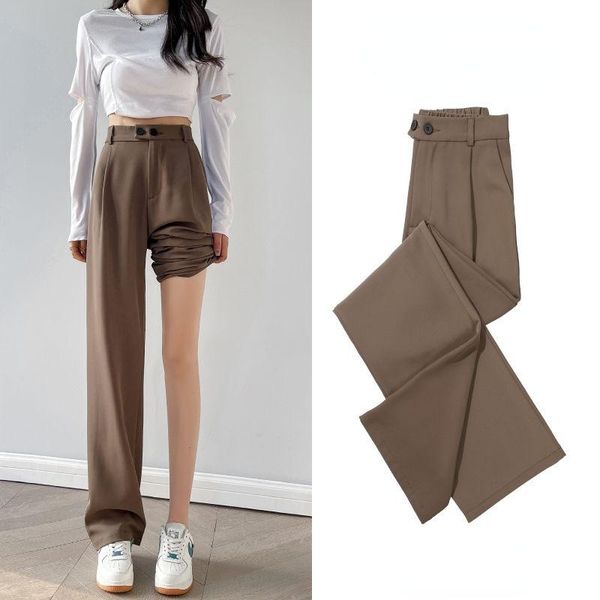 women's pants & capris 2021 spring autumn solid color office female high waist loose suit ladies casual wide-leg trousers s71, Black;white
women's pants & capris 2021 spring autumn solid color office female high waist loose suit ladies casual wide-leg trousers s71, Black;white