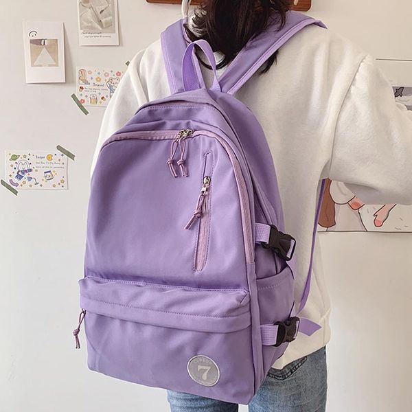 woman backpack solid color female book school bag for teenage girls boys student women's nylon travel rucksack
woman backpack solid color female book school bag for teenage girls boys student women's nylon travel rucksack