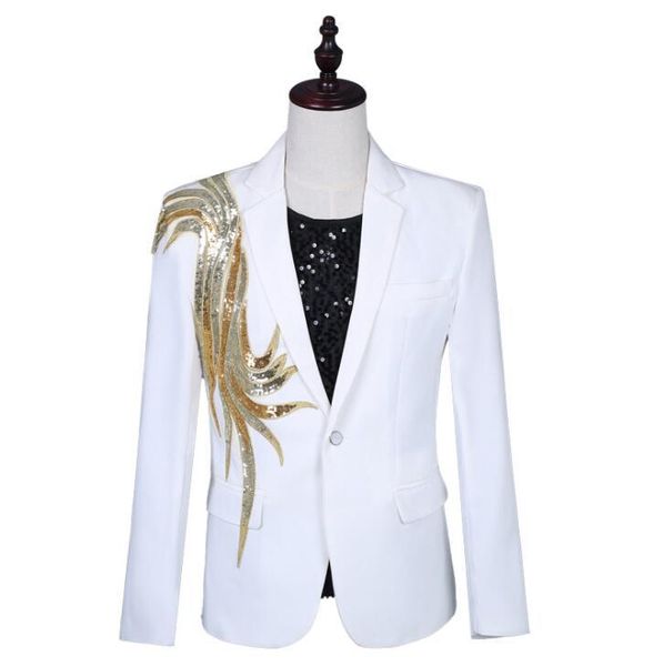 men's suits & blazers applique blazer men groom suit white jackets mens wedding costume singer star style dance stage clothing formal d, White;black
men's suits & blazers applique blazer men groom suit white jackets mens wedding costume singer star style dance stage clothing formal d, White;black