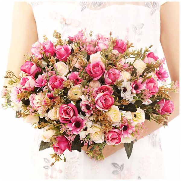 bouquet artificial silk flower branches fake flowers for decor wedding party decorative & wreaths
bouquet artificial silk flower branches fake flowers for decor wedding party decorative & wreaths