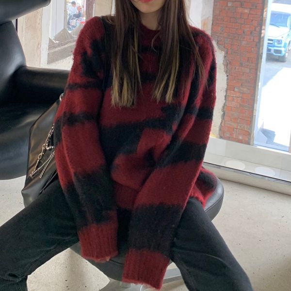 2021 autumn winter women pullovers and sweaters korean style soft thick warm vintage knitted sweater female (c9905), White;black
2021 autumn winter women pullovers and sweaters korean style soft thick warm vintage knitted sweater female (c9905), White;black