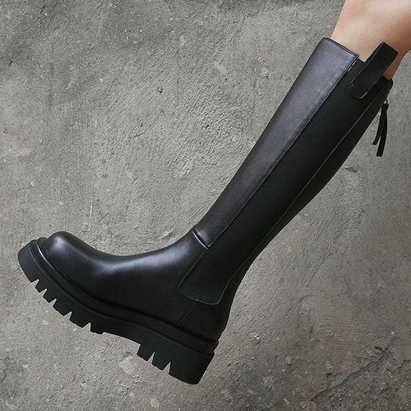 boots round toe knee high autumn winter chunky heels shoes woman 2021 genuine leather party basic tight, Black
boots round toe knee high autumn winter chunky heels shoes woman 2021 genuine leather party basic tight, Black