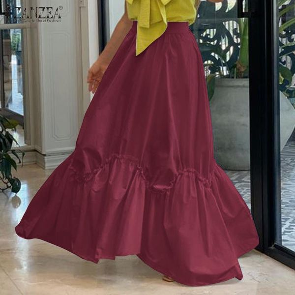 women's spring ruffle sundress zanzea fashion patchwork skirtshigh elastic waist maxi vestidos female faldas saia plus size 5xl skirts, Black
women's spring ruffle sundress zanzea fashion patchwork skirtshigh elastic waist maxi vestidos female faldas saia plus size 5xl skirts, Black