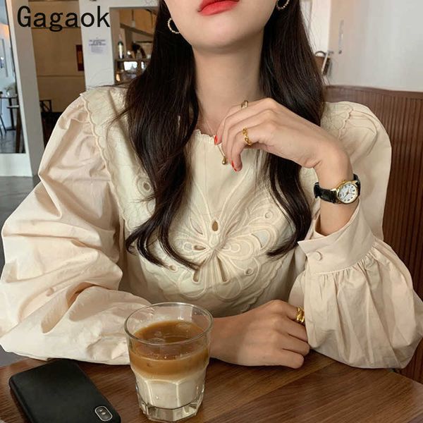 vintage women blouses spring autumn o-neck puff sleeve floral loose casual elegant korean chic shirt and blouse 210531, White
vintage women blouses spring autumn o-neck puff sleeve floral loose casual elegant korean chic shirt and blouse 210531, White