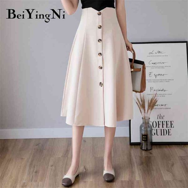 high waist elegant swing a line skirt women solid color black work wear office ladies skirts single-breasted vintage 210427
high waist elegant swing a line skirt women solid color black work wear office ladies skirts single-breasted vintage 210427