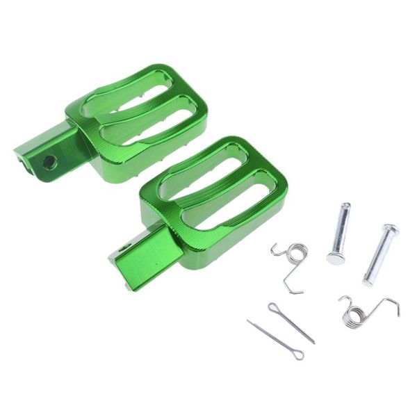 pedals pair of universal motorcycle green front/rear foot peg footrest with mounting kit
pedals pair of universal motorcycle green front/rear foot peg footrest with mounting kit